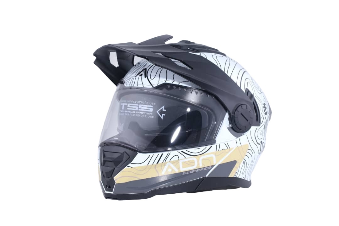 Casco adventure ADN DUALE P+J DAKAR ATACAMA CHALK