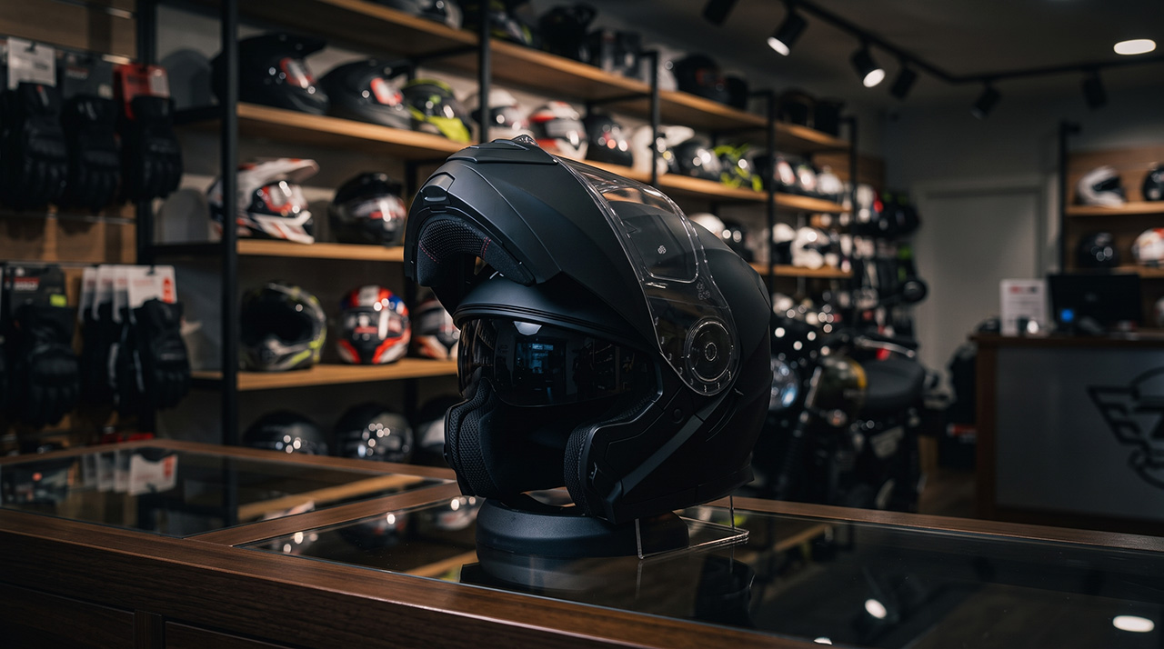casco ADN Audace con visor solar interno